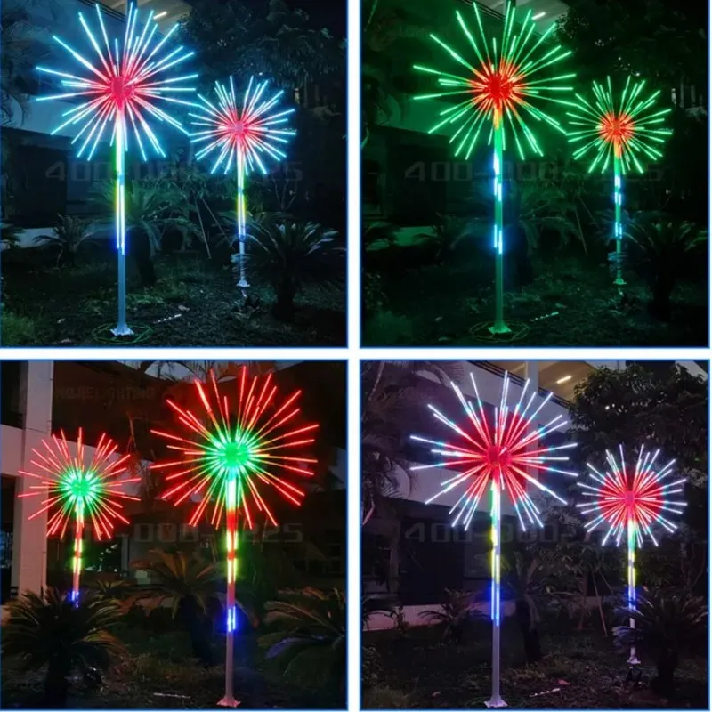 Açık LED Havai Fişek Hafif Su Geçirmez Noel Ağacı Işık Lambası 3m 4m 5m Veranda Yard Partisi Noel Düğün Süslemeleri Malzemeleri