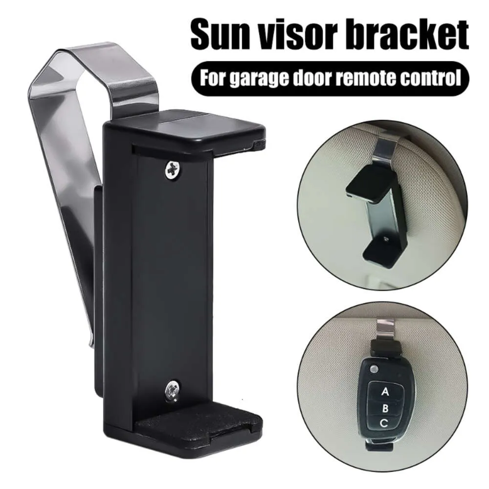 Uppgradera bil Sun Visor Clip Remote Control Bracket Gate Remote Universal Opener Quick Installation Holder For Garage Door Auto Keychain