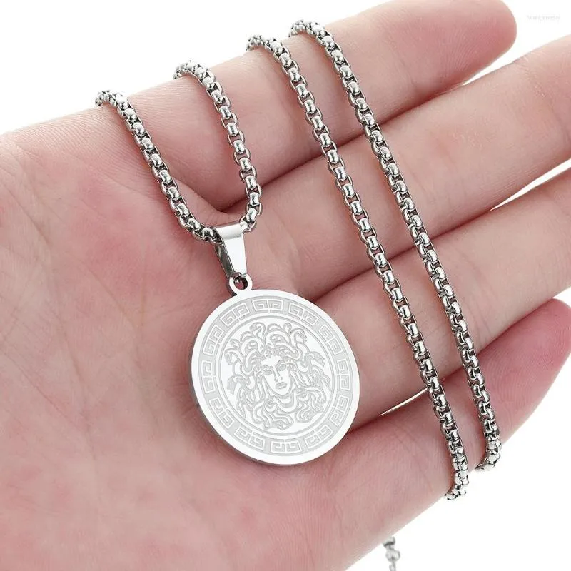 Necklaces Pendant Fashion Medusa Necklace Gorgon Ancient Greek Symbol Charm Collarbone Chain Jewelry Gift25