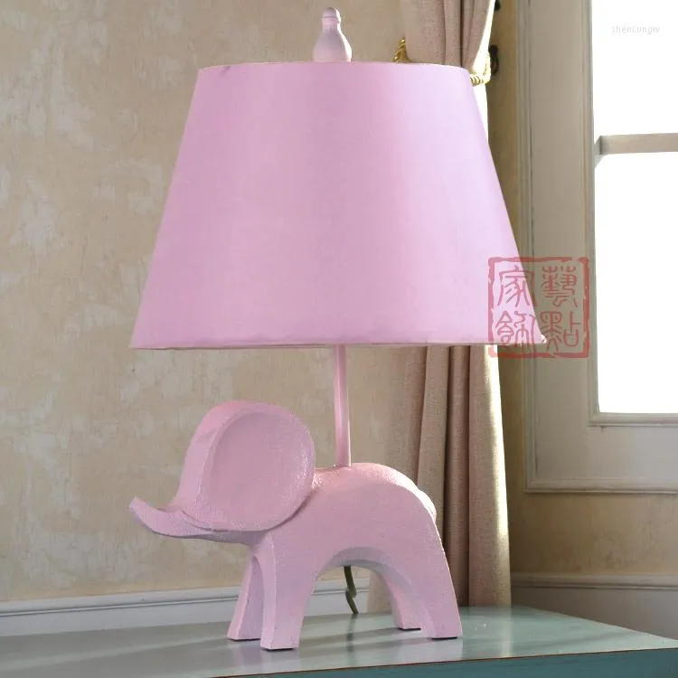 Tafellampen Noordelijke moderne minimalistische kinderkamer kleine olifanten bureaulamp creatief studie slaapkamer gekleurd dier