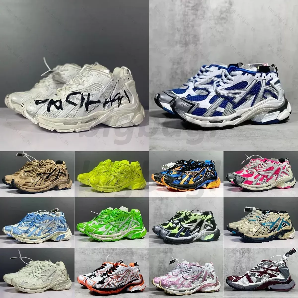 Balenciaga track mesh and leather sneakers online