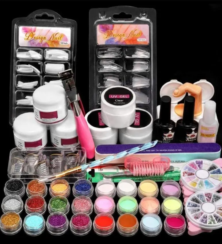 Kit d'ongles en poudre acrylique, paillettes brillantes, ensemble de décoration pour Nail Art, outils acryliques 8460693