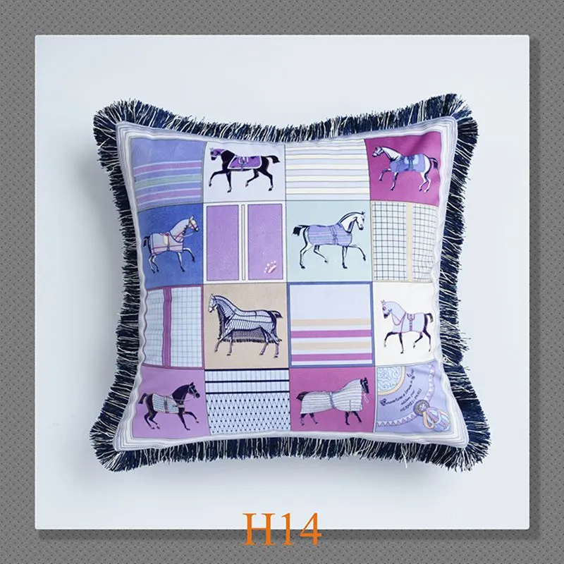 Luxe karamel paarden afdrukken goudbruine kleur kussenomslag decoratieve kussensloop kunst huis bank stoel beddengoed coussin