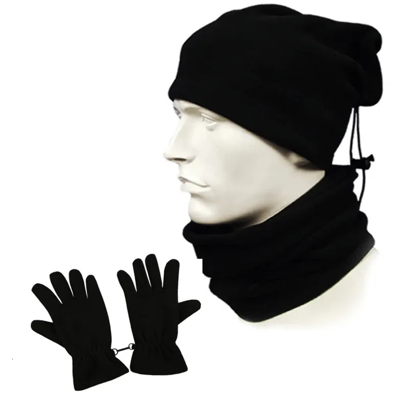 Guanti sportivi Calcio allenamento calcio sport all'aria aperta set caldo collare multifunzionale Cappello circolare guanti sciarpa da equitazione 231129