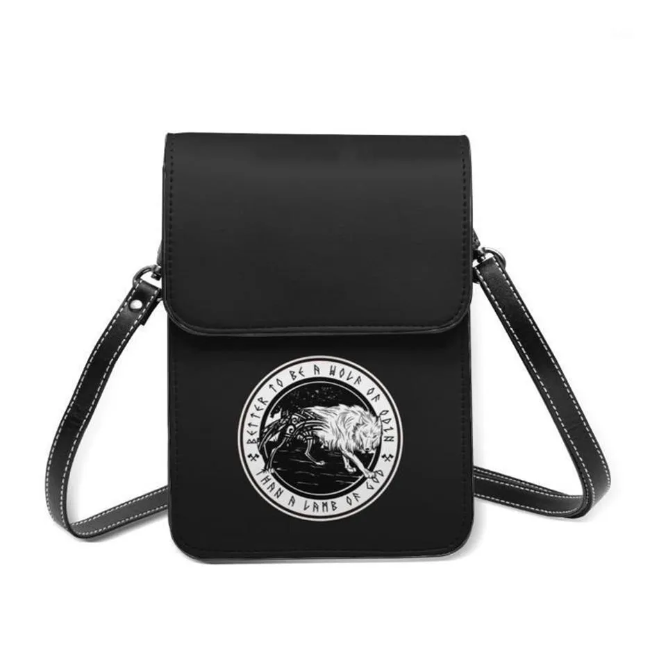 Sacos de noite Teen Wolf Bolsa de Ombro Streetwear Mulher Presente de Telefone Móvel Retro Leather247N