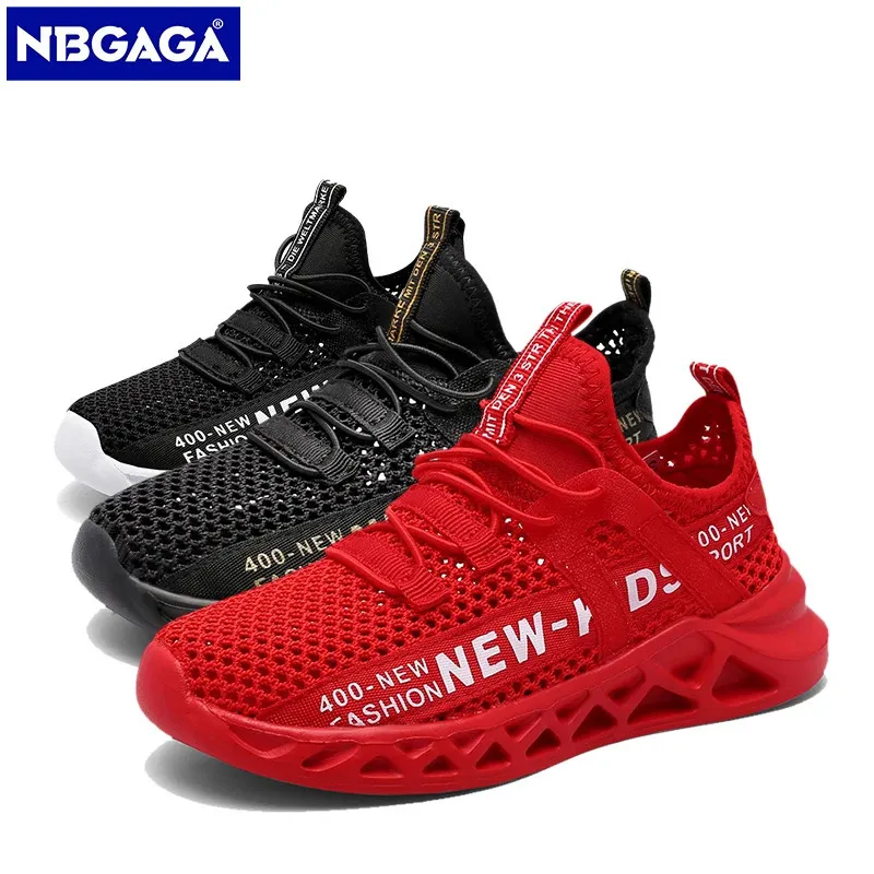 Sneakers Single Net Children's Running Sneakers Breattable Lightweight Soft Non-Slip Leisure bekväm Walking Boys Girls Casual Shoes 231129