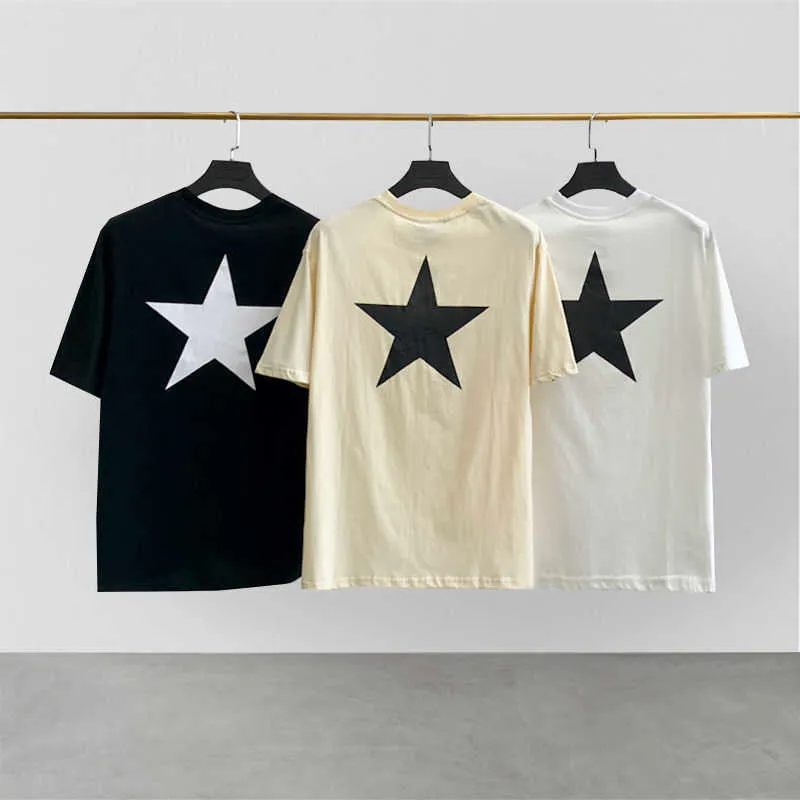 Fear of Round Neck Shirt Trendy Five Pointed Star Limited Kurzarm T-Shirt Fog Large Herren und Damen Sommer Jugend
