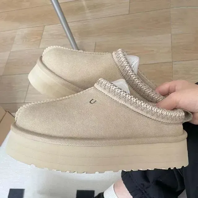 T Tasman Womens Fur Slippers Classic Mustard Seed Ultra Mini Platform