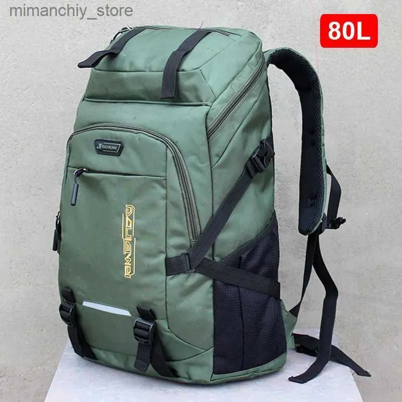 Borse da esterno 50L / 80L Zaino da viaggio di grande capacità Ma Fa Sport all'aria aperta Arrampicata Campeggio Trekking Zaino Bagagli Borsa da scuola Borsa in nylon Q231130