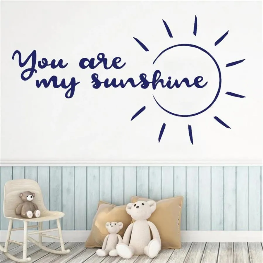 Autocollants muraux You Are My Sunshine, Art amovible pour enfants, décoration de chambre de garçon, affiche de décoration de maison, sparadrap DW5080282Y