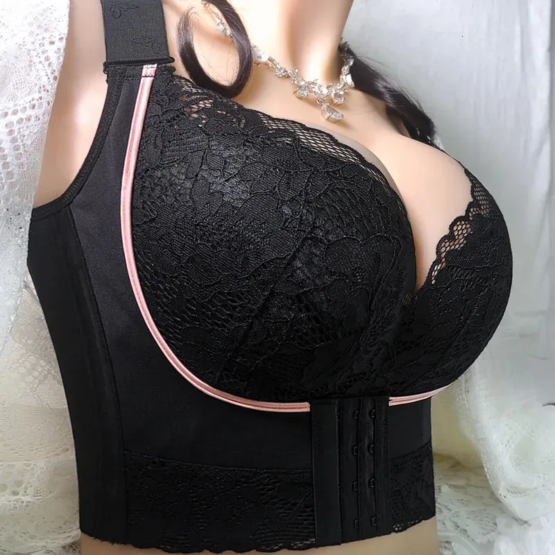 Bras Front button lingerie Wireless bra Sexy Plussize Lace for girl adjustable full CDE 231129