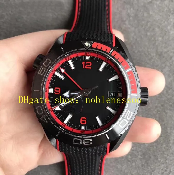3 kolor vs fabrycznie automatyczny cal.8906 Zegarek 45,5 mm czarny czerwony koks ceramiczna ramka 600 m gumowa nylonowa opaska męska VSF Mechanical Sport zegarki na rękę
