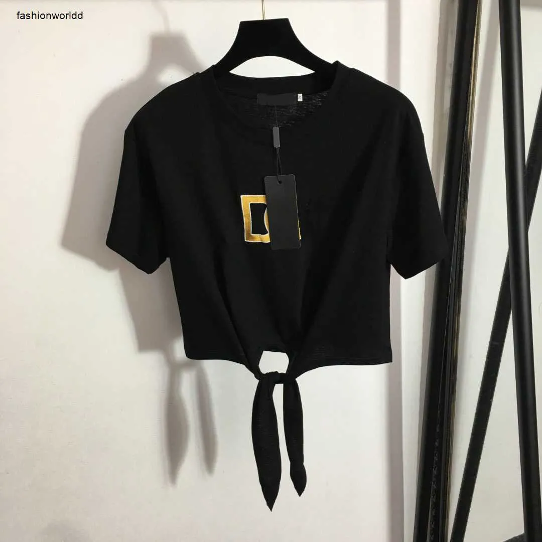 Brand Women T Shirt Designer Clothing Summer Fashion Letters Waist Short Sleeve Ladies High Quality Upper Garment Nov30