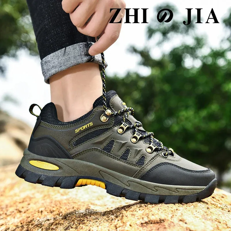 Dress Shoes Outdoor Waterproof Hiking Boots Men Women Non-slip Shoes Walking Climbing Hiking Shoes Mountain Sport Boots Hunting Men Sneakers 231130