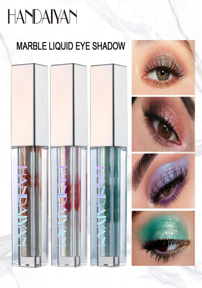 Handaiyan LiquidEyeshadow Tubes Glow Diamond Shineカラフルなシングル大理石のメイク