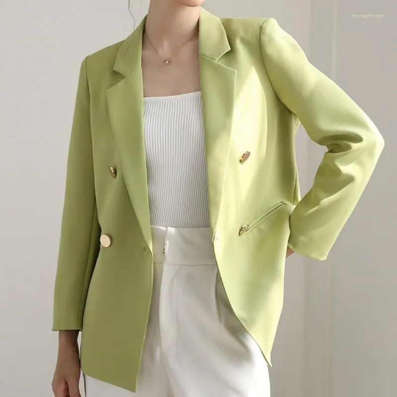 Abiti da donna Blazer alla moda per le donne 2023 Abbigliamento moda coreana Doppio petto Office Lady Cappotto primavera estate multicolore di grandi dimensioni