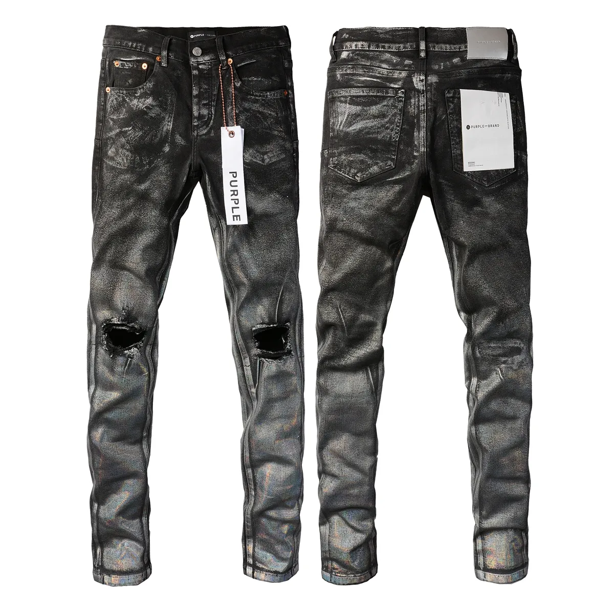 SS23 PURPLE 9028 Jeans pour hommes Marque Skinny Slim Fit Lavé Matériau de revêtement De luxe Denim Élastique Moto Hommes Original TOP Designer SZ28-40