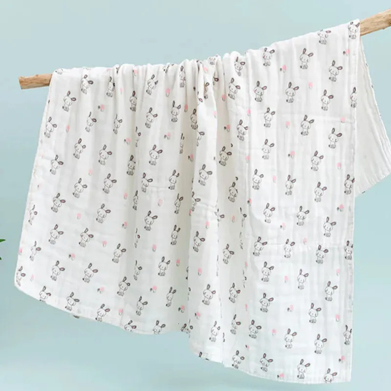 Couverture d'emmaillotage 110110CM, drap de lit en mousseline de bambou pour bébé né, vêtements de literie pour enfants, serviette de bain en coton 231128