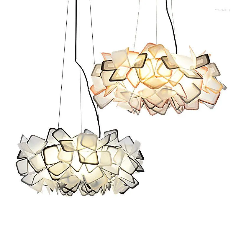 펜던트 램프 낭만적 인 꽃 디자인 화려한 LED 샹들리에 거실 침실 매달린 램프 식당 조명 코드 홈 장식