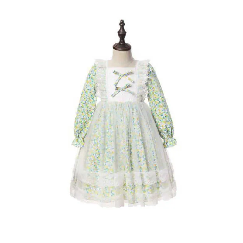 Girl's es To 12 Years and Teen Girls French Style Princess Spring Children Floral Dress Cute Kids Party Clothing #6709