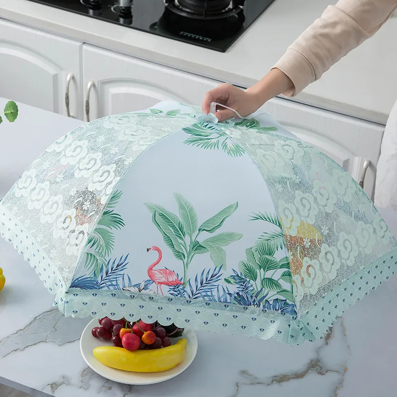 Other Kitchen Tools Lace Printed Design Vegetable Cover Table Food Summer Household Dustproof Fly Prevention Protection ZB737 230201