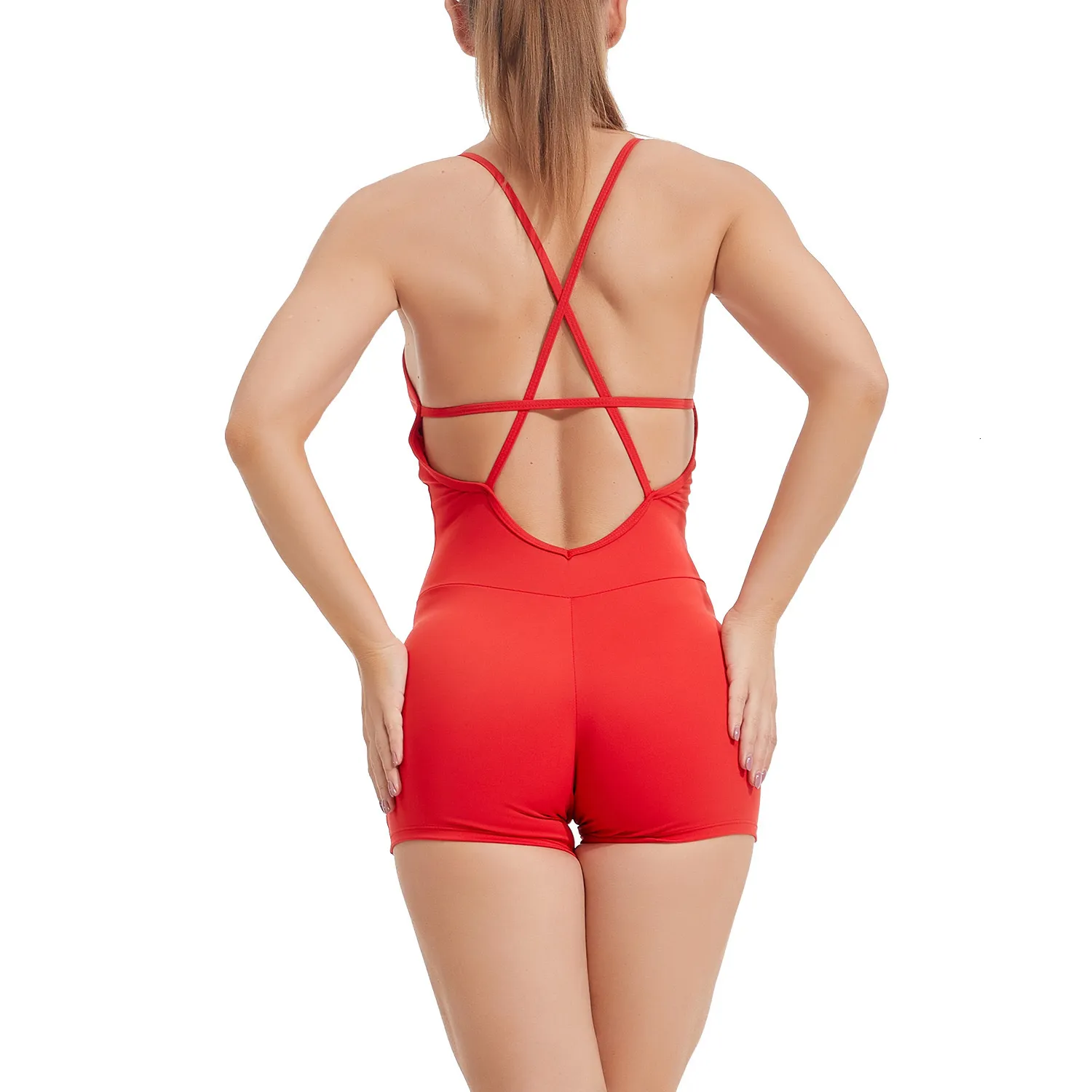 Backless Sleeveless Yoga Set For Women High Waist Legging Jumpsuit