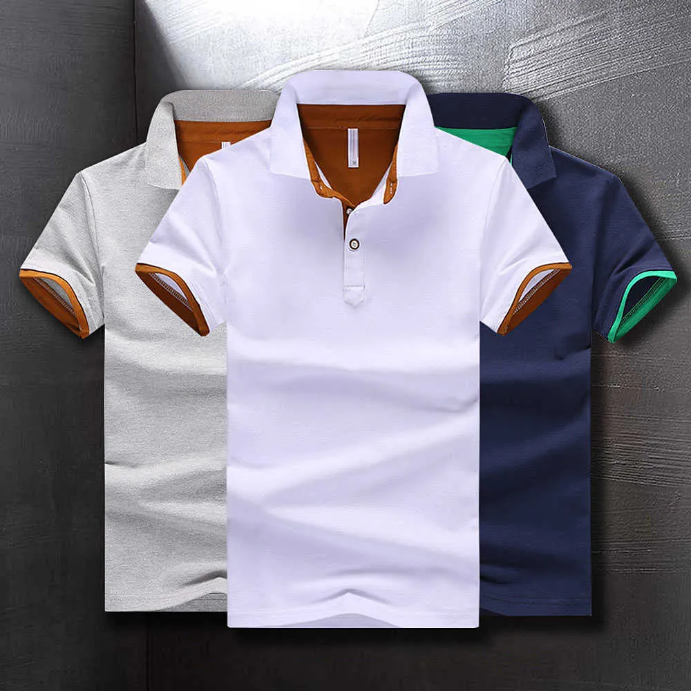 Heren t-shirts polo shirt mannen zomerstand kraag korte mouw shirts heren massieve kleur werk slijtage casual t shirt adem cool comfort tops y2302