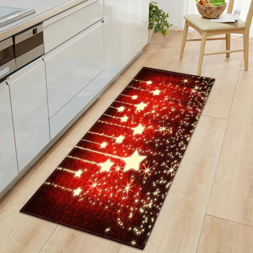 Tapijt Keuken Mat Entrance Doormand Huis Slaapkamer Vloer Zaal Bad Anti-slip Voet Tapijt Woonkamer Decor 3d Kerstmis Aangepast 230131