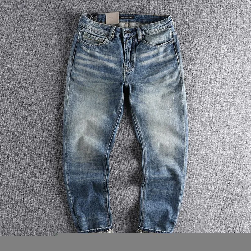 Men's Jeans 2023 Arrival Men's Slim Straight Versatile Autumn Pants High Quality Handsome Wear Boy Trouser 420