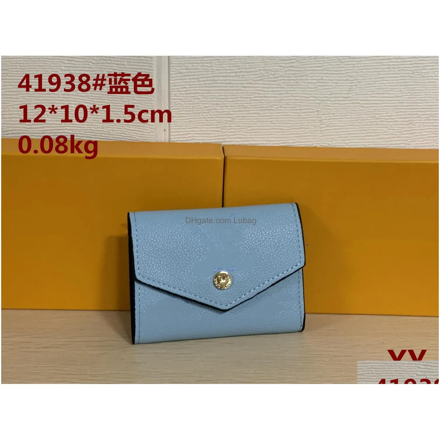 Portafogli Yq Donna Breve Mini Hasp Pieghevole Modello Lychee Pu Pelle Borsa originale Numero di serie Borsa Borsa Portafogli Shoder 195L