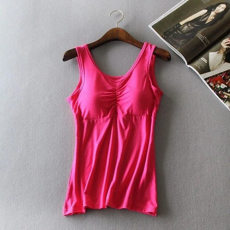 Camisoles & Tanks Women 2023 Summer Fashion Large Size Modal Vest Tops Female Bra Underwear Ladies V-neck Slim Sleeveless E236