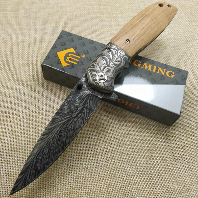 8.6'' Folding Knife Hunting Knife Survival Camping Pocket Knife Portable Outdoor Knife Tactical Knives Damascus Knife Tool