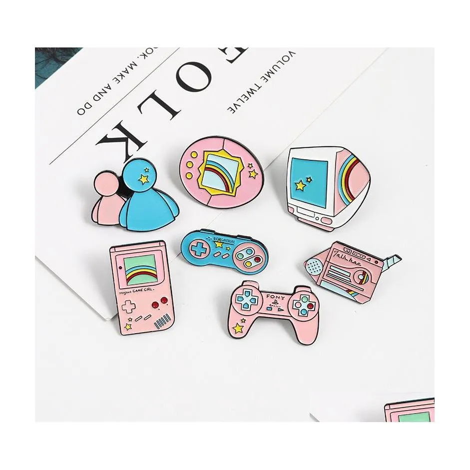 Pin Spille Pink Cartoon Recreational Hines Pins Carino Originalità Teion Telecomando Spilla Giacche Camicia Borsa Spilla Gioielli Dhflk