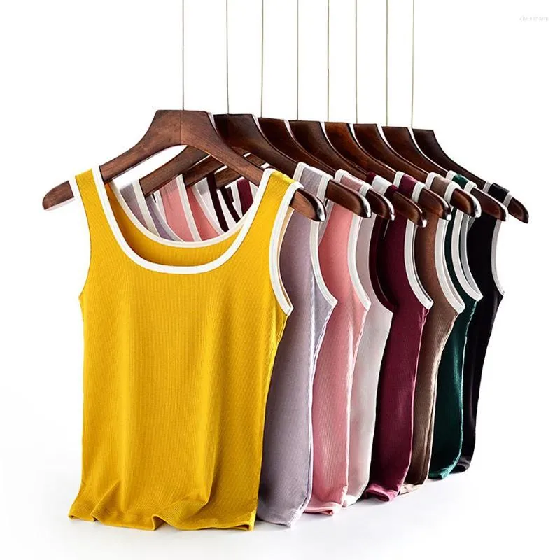 Camisetas sin mangas informales de Color sólido para mujer