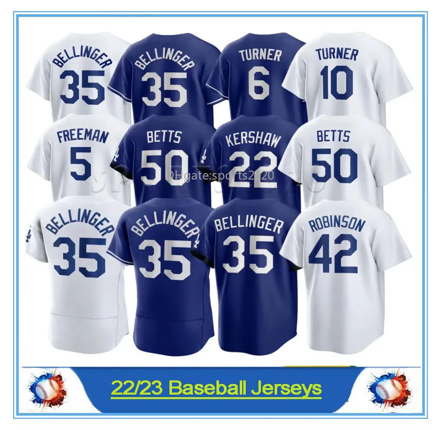 Baseball Freddie Freeman Jersey 50 Mookie Betts Chris Taylor Cody