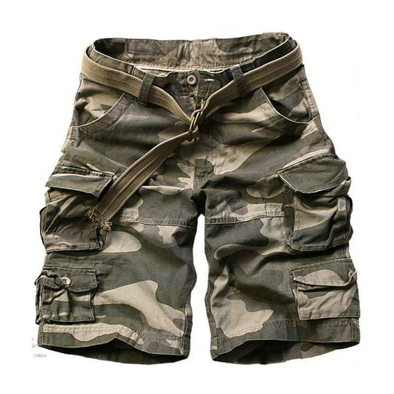 Men's Shorts Summer Fashion Military Cargo Shorts Men High Quality Cotton Casual Mens Shorts Multipocket Free Belt G230131