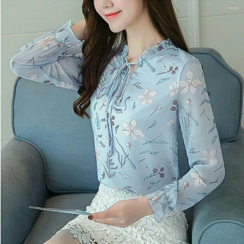 Koszule damskie szczupłe okrągły szyjka koronkowa bluzka Kobiety Koszulka Koreańska Kolejna Koszulka Koreańska Kolejna Koszula Six Kolory 7 Rozmiar Top