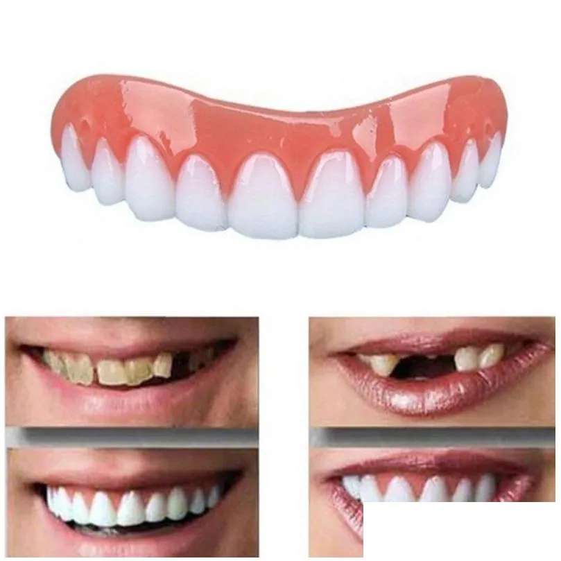 Otra Higiene Bucal 1Pc Superior Dientes Falsos Sile Simulación Falsa Blanqueamiento Aparatos Dentales Herramienta Cepillo Cuidado Blanqueamiento Gota Entrega Salud Be Dhjqu