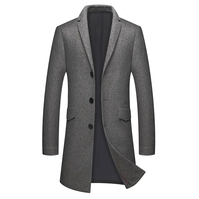 Men's Wool Blends High Quality Blazer British Business Elegant Simple Casual Wedding Party Performance Suit Slim Coat Woollen 230201
