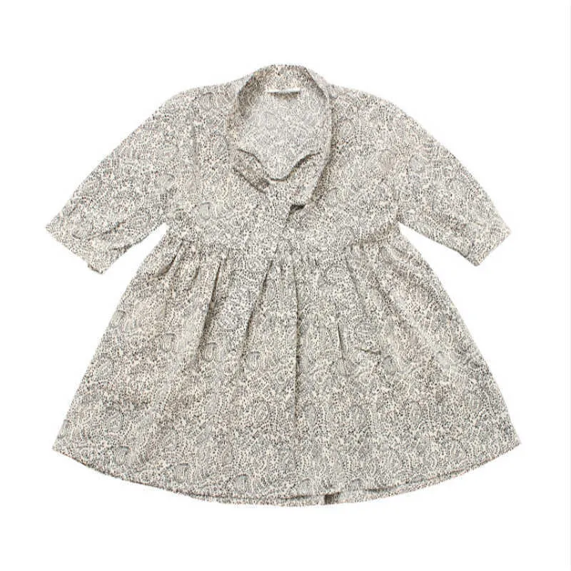 Novo chegada da menina 2022 Design de moda da primavera Baby elegante para crianças suaves vestidos casuais para meninas #8465 0131