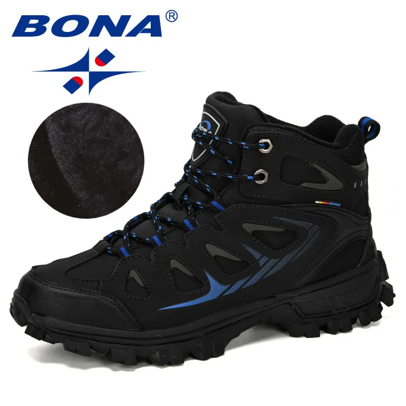 Boots BONA Designers Cow Split Warm Snow Men Outdoor Casual Work Ankle Male Short Plush Shoes Trendy 230201