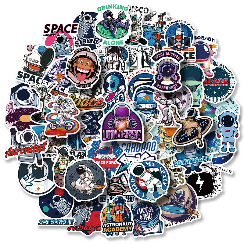 Nasa Racing Stickers NASA Logo Space Astronaut Graffiti Stickers For DIY Luggage Laptop ...