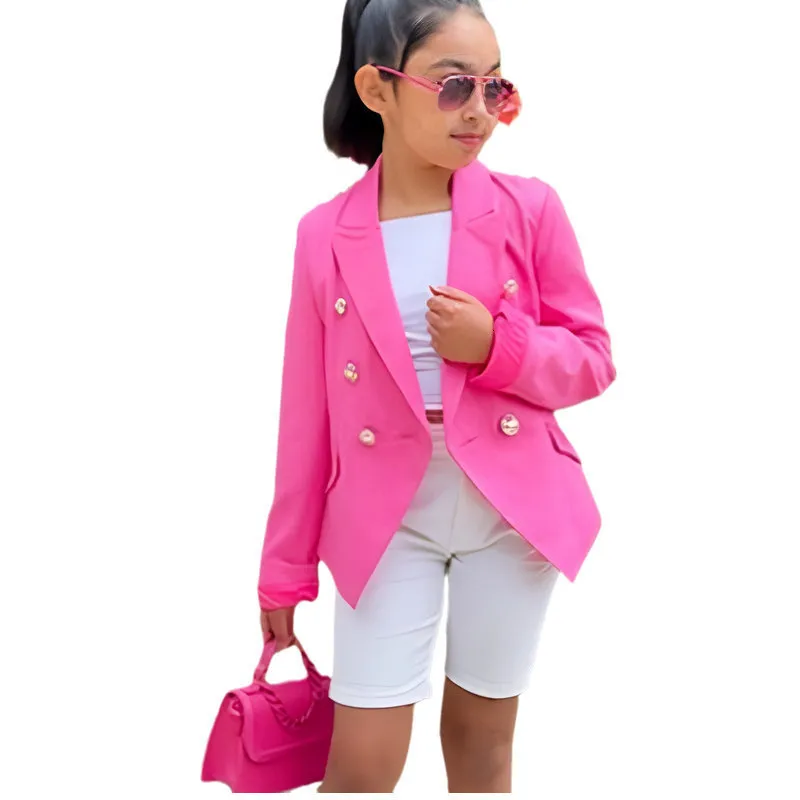 Vestes 1-10ans Adolescentes Filles Blazer Manteau Vêtements Enfants Automne Veste Vêtements Pour Enfants Filles Hiver Casual Survêtement Bébé Filles Tops 230131