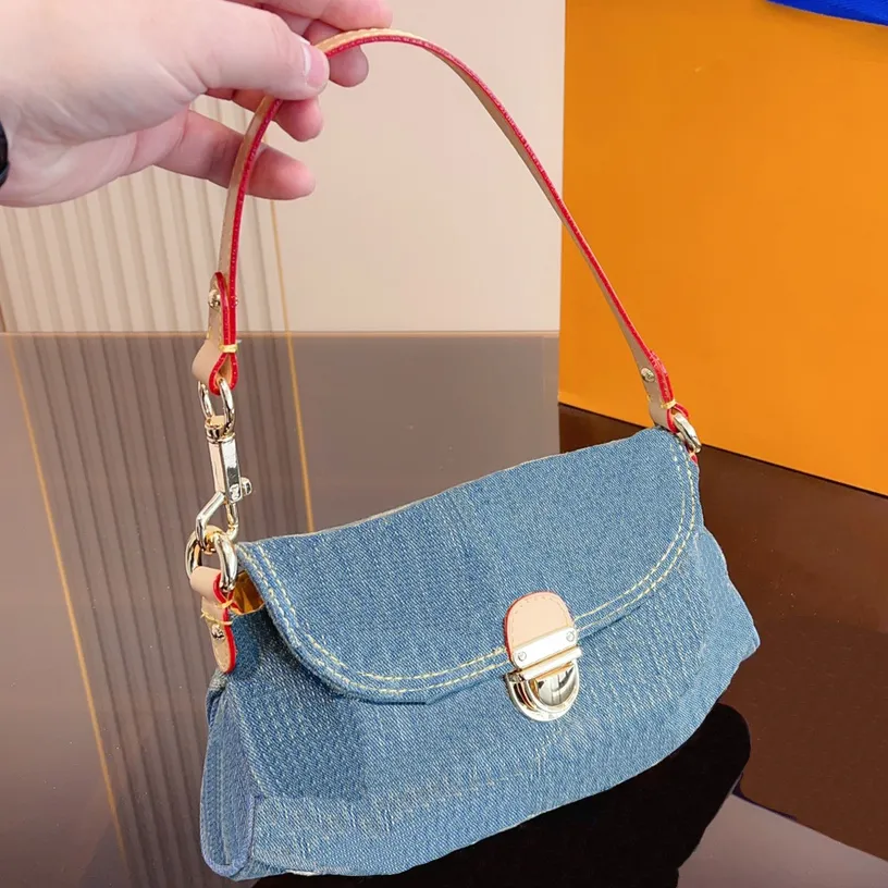 Luxurys Handbagsデザイナー女性クロスボディレディースデニムデザイナーハンドファッションクラシックプロセス230325