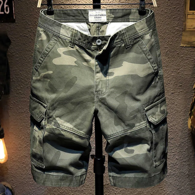 Shorts pour hommes Summer Cargo Shorts Hommes Camouflage Camo Casual Coton MultiPocket Baggy Bermudes Streetwear HipHop Military Tactical Shorts X G230131