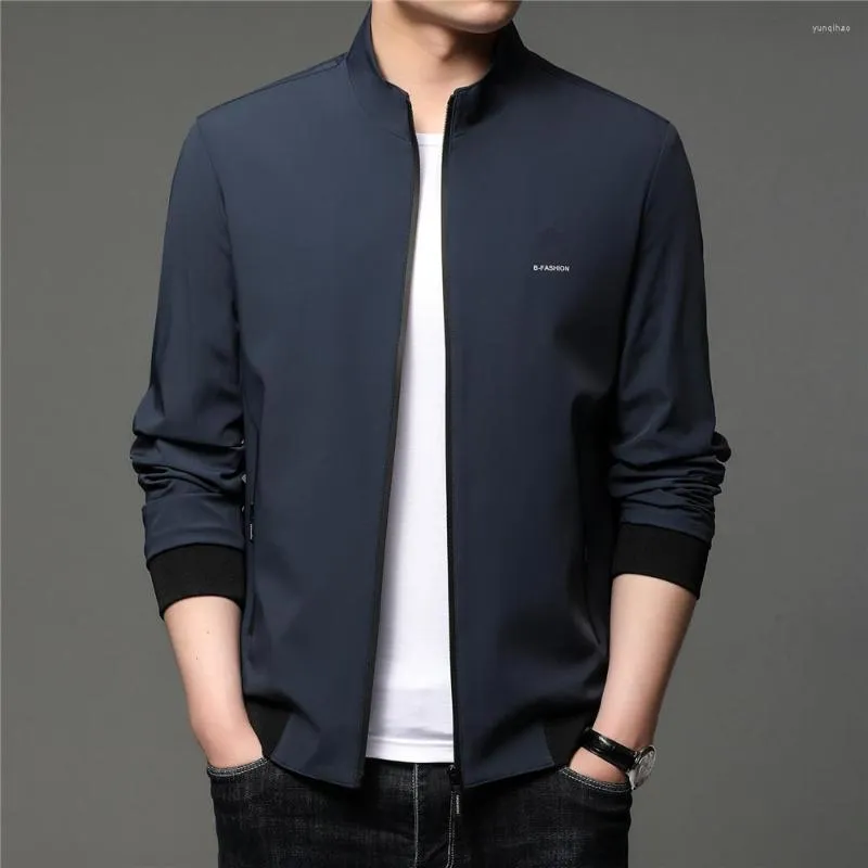 Heren Jackets Solid Brand Color Zipper Jacket Men Kleding Autumn Winter aankomst Classic Business Casual Wind Breaker Coat Z8140