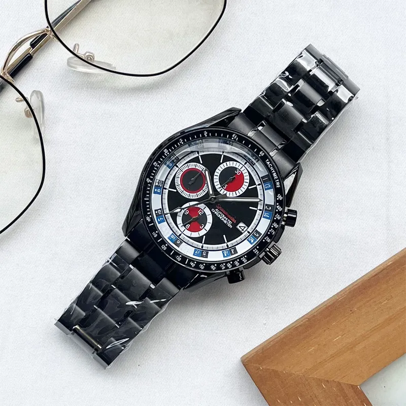 OMEG 스테인리스 스틸 손목 시계를위한 2023 년 새로운 남성 시계 모든 다이얼 작업 쿼츠 시계 최고 럭셔리 브랜드 시계 남자 패션 VB2343