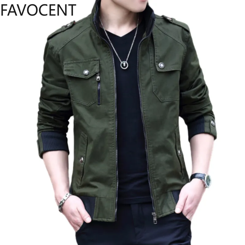 Mens Jackets Fashion Army Military Man Coats Bomber Stand Male Casual Streetwear Chamarras Para Hombre 230131