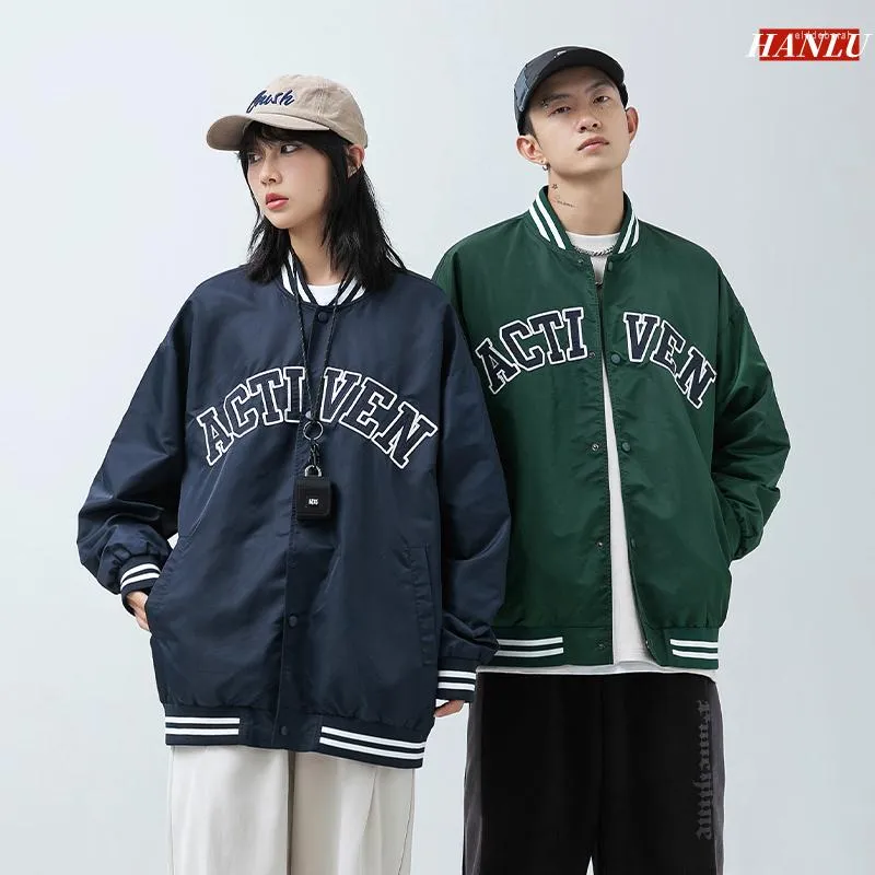 Herrjackor American Vintage Varsity Jacket Men Autumn Winter 2023 Fashion Letter Brodery Top Streetwear Unisex Couples