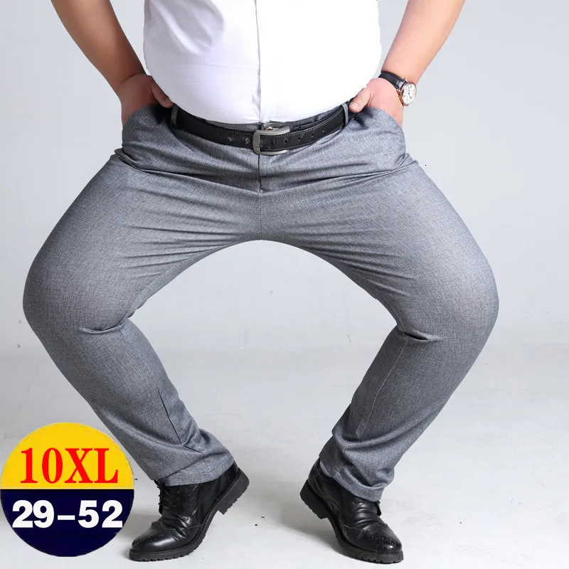 Pantalons pour hommes 10XL surdimensionné hommes d'affaires hommes pantalons formels mari costumes extensibles vêtements grande taille décontracté 230131